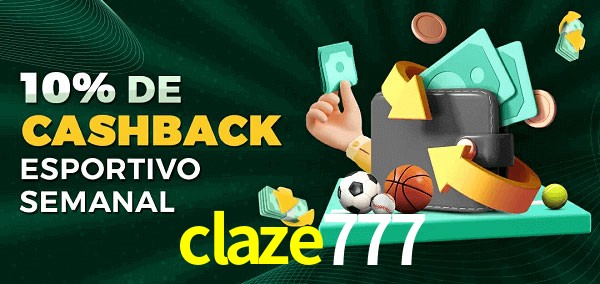 10% de bônus de cashback na claze777